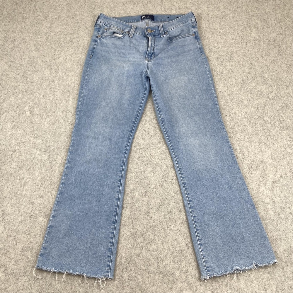 Gap Denim Kick Fit Jeans Womens 8/29R (30x26) Blue Bootcut Stretch Light Wash
